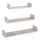Set 3 Mensole da Parete 60-50-40x15,5x8 cm in Fibra di Legno Calamita Rovere Grigio