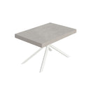 Tavolo Allungabile 120/204x80 cm Niket Cashmere Gambe Bianche      