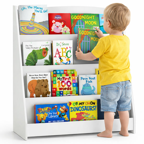 prezzo Libreria Montessoriana per Bambini 80x30x88 cm Scaffale in Legno Bianco