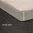 Set Salotto Divano da Giardino con Pouf Contenitore in Polyrattan Beige
