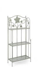 Scaffale 3 Ripiani 60x28x127 cm Harriet in Acciaio Salvia