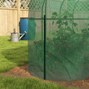 Serra per Piante a Rete con Porta a Cerniera e Picchetti a Terra 3x1x1,5m  Verde