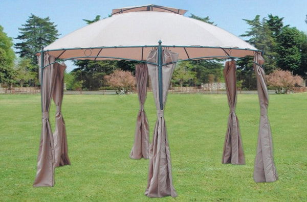 acquista Gazebo da Giardino Ø 350 cm in Acciaio Bauer Beige