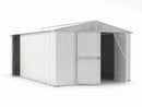 Casetta Box da Giardino in Lamiera di Acciaio Porta Utensili 327x459x217 cm Enaudi Bianco