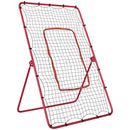 Rete da Rimbalzo Portatile per Calcio 112x100x180 cm con 4 Angolazioni Regolabili      