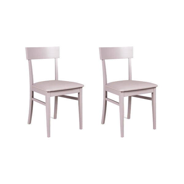 online Set 2 Sedie 44x45xH82 cm in Similpelle Monaco Grigio Chiaro