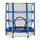 Trampolino Tappeto Elastico per Bambini Ø140x158 cm in Acciaio Blu e Nero
