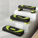 Stepper Fitness per Aerobica Regolabile su 3 Altezze in Plastica Verde e Nero      