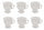 Set 6 Tazzine Caffè in Vetro 90 ml Villa d'Este Home Tivoli Glass