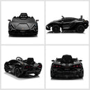 Macchina Elettrica per Bambini 12V con Licenza Lamborghini Sian FKP 37 Nera Metallizata