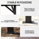 Gazebo da Giardino a 2 Livelli 380x300x270 cm con Zanzariere e Tende in Metallo e Poliestere Grigio Scuro      