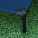 Lettino per Cani Rialzato con Seduta Traspirante 61x46x18 cm in Acciaio e Tessuto Marrone e Nero