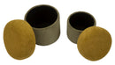 Puff con Contenitore Aspen Verde Set 2 Pz Ø42x44 cm - Ø35x37 cm in MDF e Spugna e Poliestere Verde      