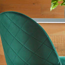 Set 4 Sedie Imbottite 49x52x79 cm in Velluto Arancio e Nero