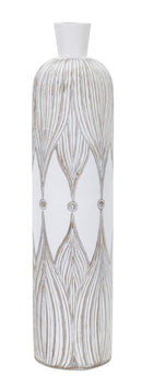Vaso Atene 15x60x15 cm in Poliresina Bianco