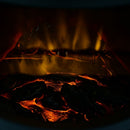 Camino Elettrico da Terra Effetto Fiamma 1800W Nero 
