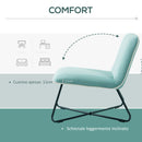 Poltrona Imbottita 55x69x68 cm in Velluto Verde