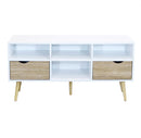 Mobile Porta Tv Brody 117x39x58 h cm in Legno Bianco