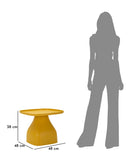 Tavolinetto Gea Giallo 48x48x38 cm in Polipropilene Giallo      
