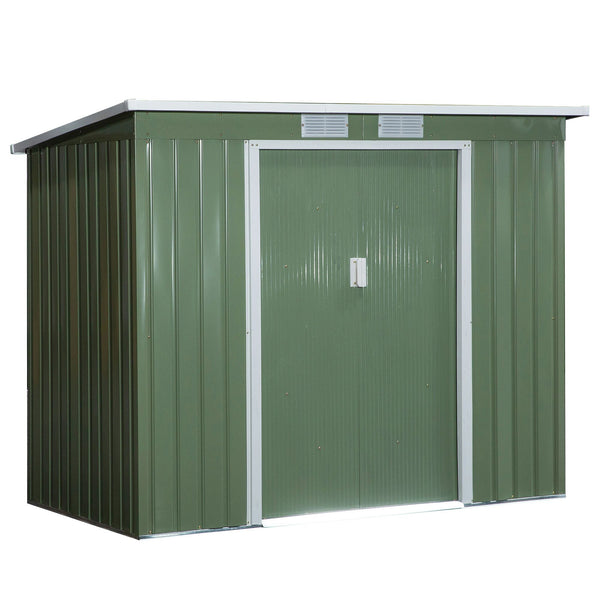 Casetta Box da Giardino 213x130x173 cm in Acciaio Verde sconto