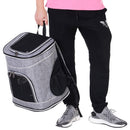 Trasportino Zaino per Cani e Gatti 35x30x45 cm  Grigio