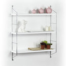Mensola Neelix con 3 ripiani bianchi 60x15x68 cm bianco 