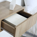 Set 2 Comodini Sospesi 40x30x15 cm Design Moderno Color Legno