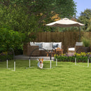 Set Agility Dog 4 Pezzi con 4 Picchetti e Borsa da Trasporto 89x69x99 cm Bianco e Nero      