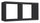Mensola Rettangolare 2 Scomparti da Parete 70x30x23,7 cm in Fibra di Legno Morgana Maxi Nero