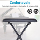 Panca Sgabello per Pianoforte Imbottita Pieghevole con Altezza Regolabile Nero 39x29x51 cm 