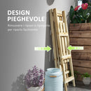 Portapiante Verticale 3 Livelli 100x36x112 cm a Doghe in Abete Color Legno      
