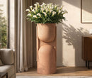 Porta Vaso da Esterno Nui 38x36x91 cm in Resina Rosso      