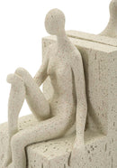 Fermalibri Stons 24x10x20,5 cm in Resina Crema      