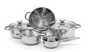 Batteria di Pentole 8 Pezzi in Acciaio Inox Antiaderente Induzione Collection Fascinosa