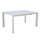 Tavolo Bilbao 150x100/150x74 h cm in Alluminio Tortora