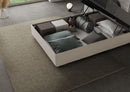 Letto 1 Piazza E Mezzo Imbottito in Similpelle Appia Large Tortora Varie Misure