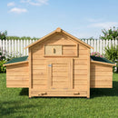 Pollaio Casetta Galline 150x100x96,5 cm con Tetto Impermeabile in Legno Giallo      