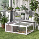 Casa per Tartarughe di Terra Terrario 91x60,5x32A cm con Pannello Apribile e 2 Spazi Separati in Legno di Abete Marrone Chiaro      