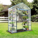 Serra da Giardino con Porta Avvolgibile 143x73x195 cm in Acciaio e PVC Verde
