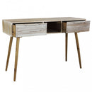 Consolle con 2 Cassetti 120x40x80 h cm in Legno di paulownia Marrone