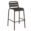 Sgabello Alto Vega 50x51x95 h cm in Acciaio Taupe