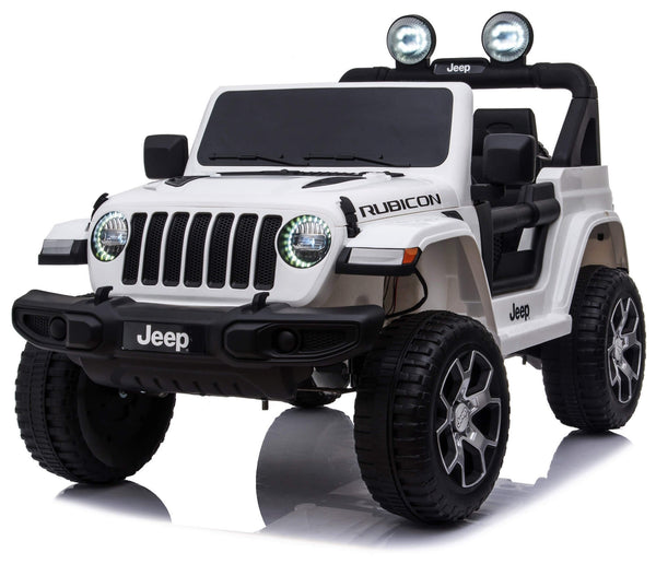 online Macchina Elettrica per Bambini 12V 2 Posti con Licenza Jeep Wrangler Rubicon Bianca