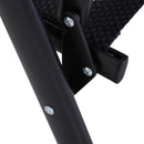 Set 2 Sedie da Giardino 58x64x94 cm Pieghevoli con Braccioli in Metallo e Texteline Nero      