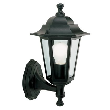 acquista Lampada Applique in Alto Colore Nero per Esterno Linea Mini Esagonale Sovil