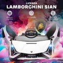 Macchina Elettrica per Bambini 12V con Licenza Lamborghini Sian FKP 37 Bianca