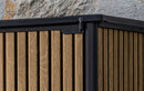 Armadio Porta Attrezzi da Esterno 140x73,6x170,4 cm Keter Signature Vertical Shed in Resina Effetto Legno Noce      