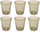 Set 6 Bicchieri Ø9x10 cm in Vetro Soffiato Villa d'Este Home Tivoli Cancun Grigi