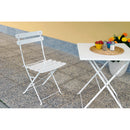 Set da Giardino in Ferro 60X60cm Vorghini Bistrò Quadrato Avorio