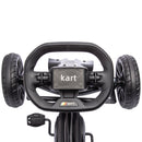 Go-Kart a Pedali per Bambini 100x58x58,5 cm con Sedile Regolabile in 4 Posizioni e Ruote in EVA Nero      