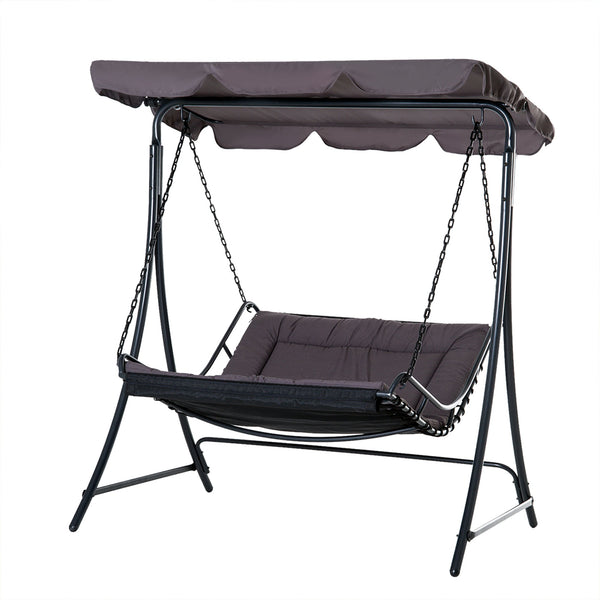 Dondolo 2 Posti da Giardino 160x117x173 cm in Acciaio e Poliestere Grigio prezzo